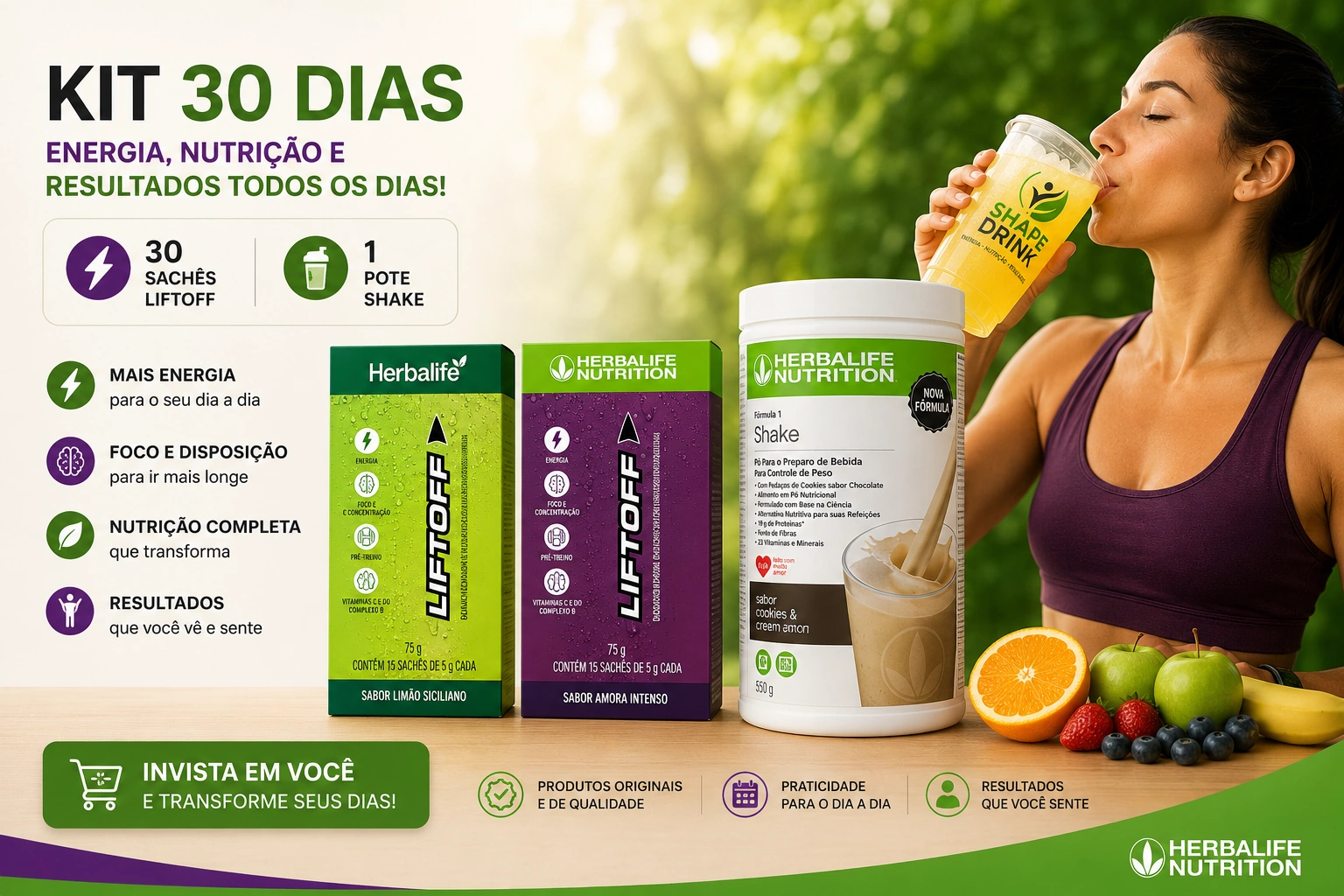 Combo Kit 30 Dias Shape Drink